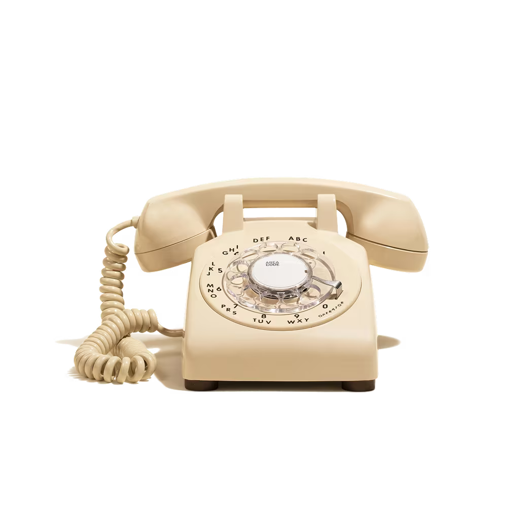 The Davis - Cream Rotary Phone Audio Guest Book