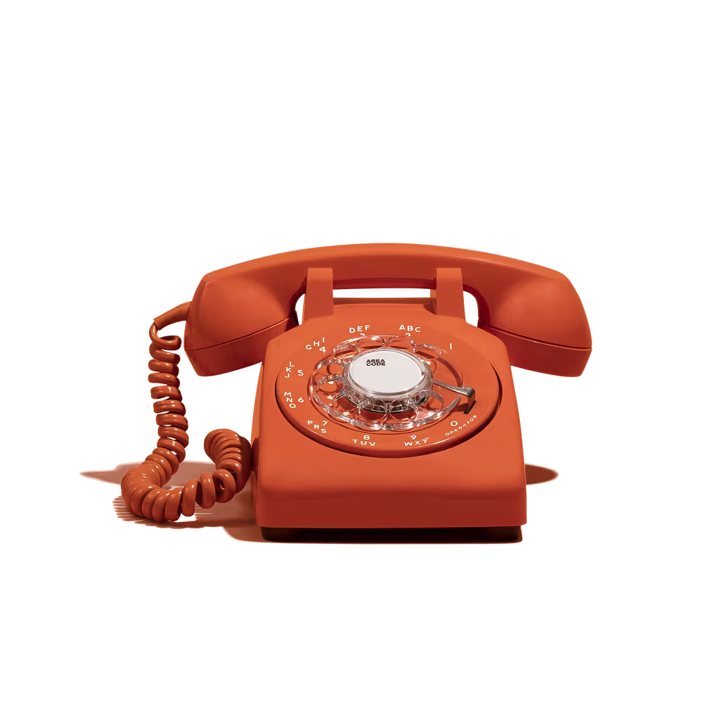 The Bowie - Orange Rotary Phone Audio Guest Book