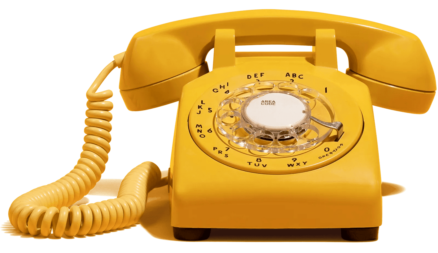 The Freddie - Yellow Rotary Phone Audio Guest Book - Meta To Beep