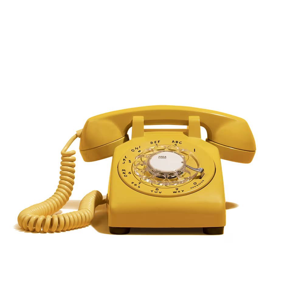 The Freddie - Yellow Rotary Phone Audio Guest Book