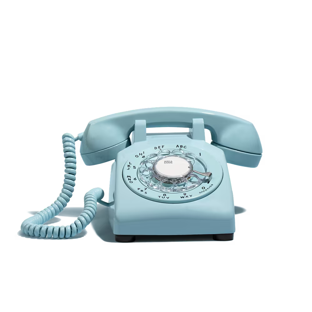 The Elton - Baby Blue Rotary Phone Audio Guest Book