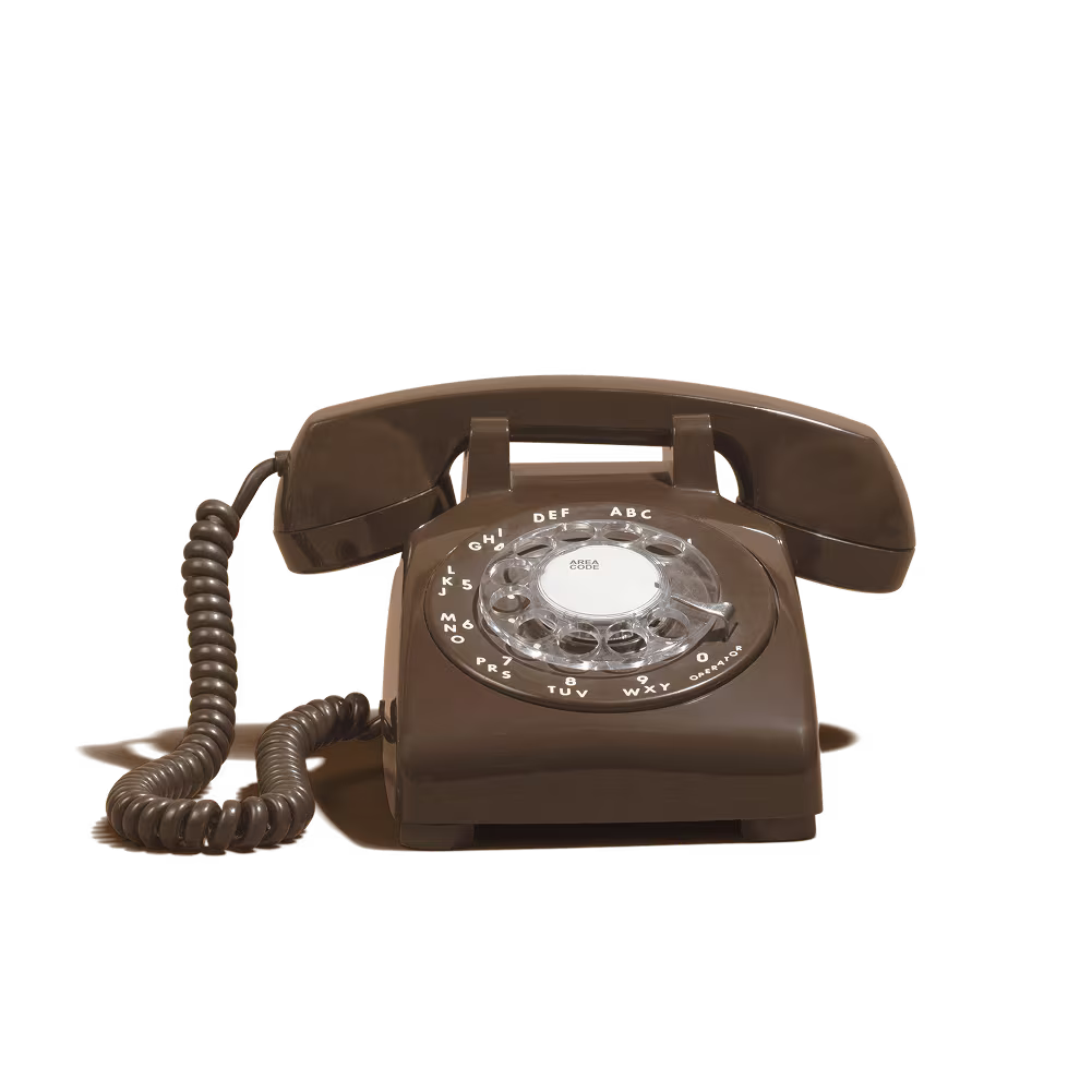 The Neil - Light Brown Rotary Phone Audio Guest Book