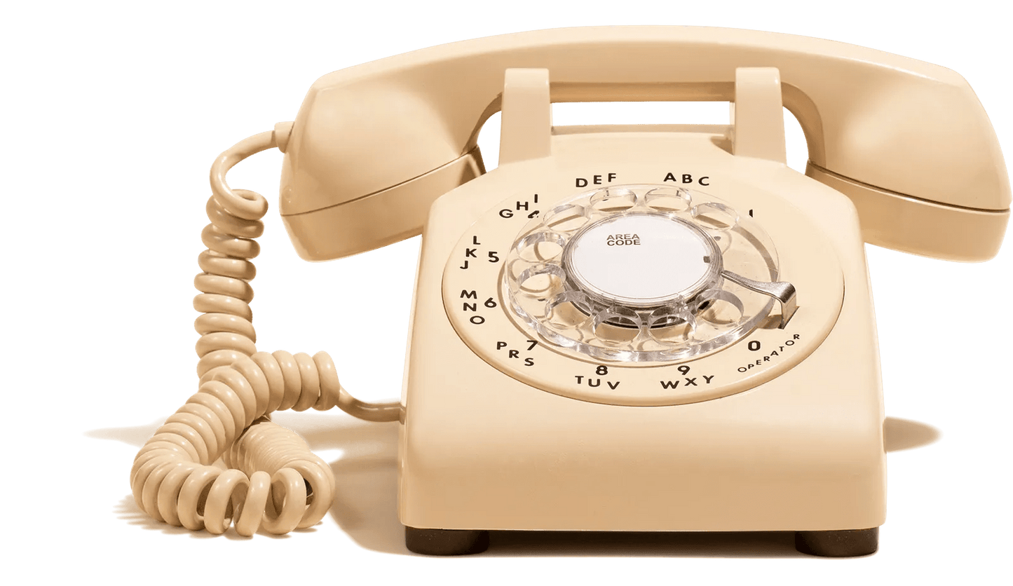 The Davis - Cream Rotary Phone Audio Guest Book - Meta To Beep