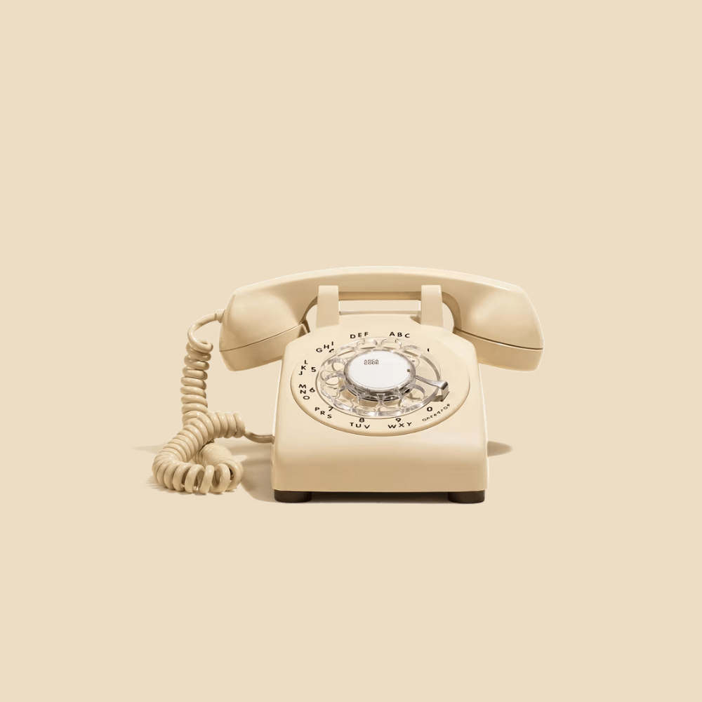 The Davis - Cream Rotary Phone Audio Guest Book - Meta To Beep