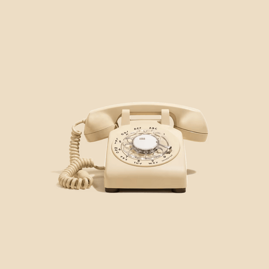 The Davis - Cream Rotary Phone Audio Guest Book - Meta To Beep