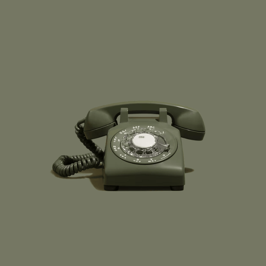 The Donna - Olive Green Rotary Phone Audio Guest Book - Meta To Beep