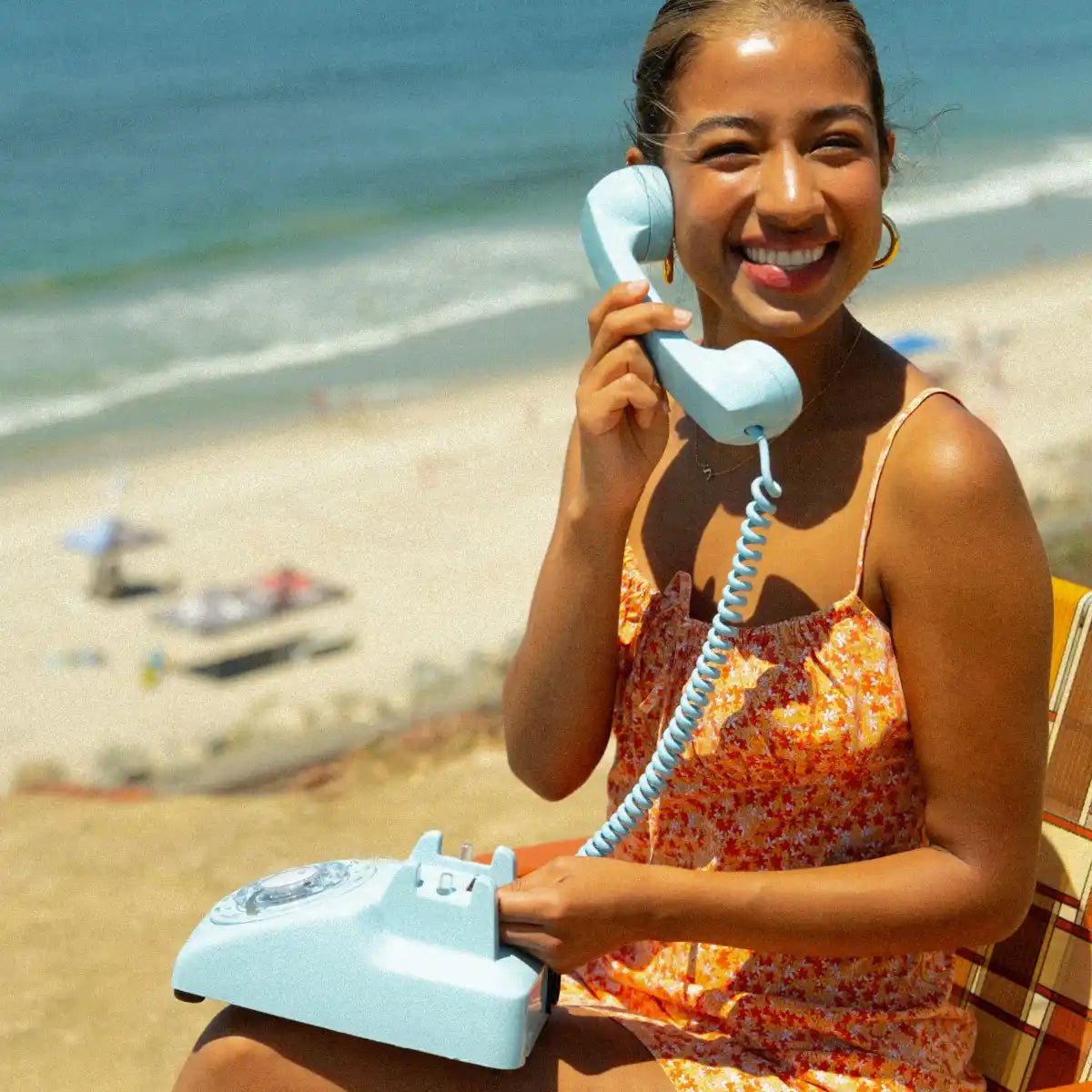 The Elton - Baby Blue Rotary Phone Audio Guest Book - Meta To Beep