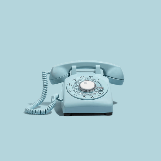 The Elton - Baby Blue Rotary Phone Audio Guest Book - Meta To Beep