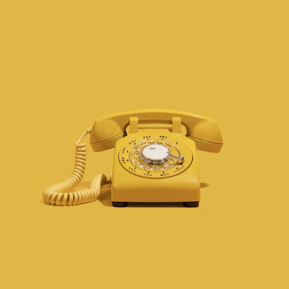 The Freddie - Yellow Rotary Phone Audio Guest Book - Meta To Beep