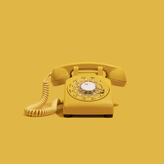 The Freddie - Yellow Rotary Phone Audio Guest Book - Meta To Beep