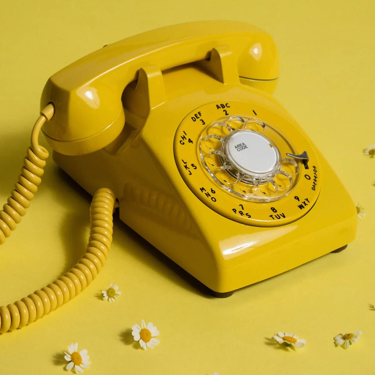 The Freddie - Yellow Rotary Phone Audio Guest Book - Meta To Beep