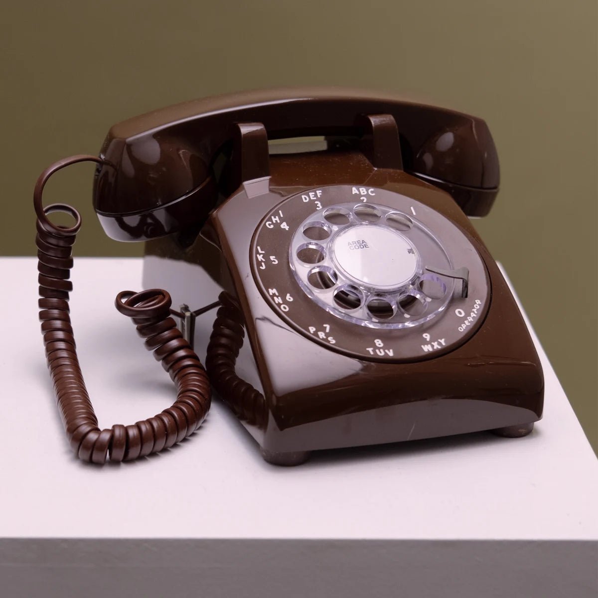 The Neil - Light Brown Rotary Phone Audio Guest Book - Meta To Beep